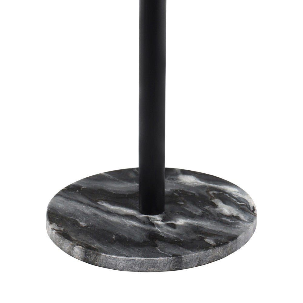 Birch 22.25" Contemporary Natural Marble/Metal Pedestal Drink Table