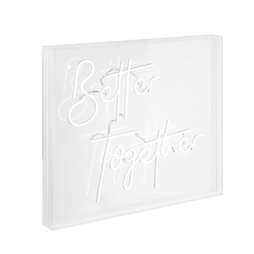 Cheers Together Contemporary Glam Acrylic Box USB Operated LED Neon Light