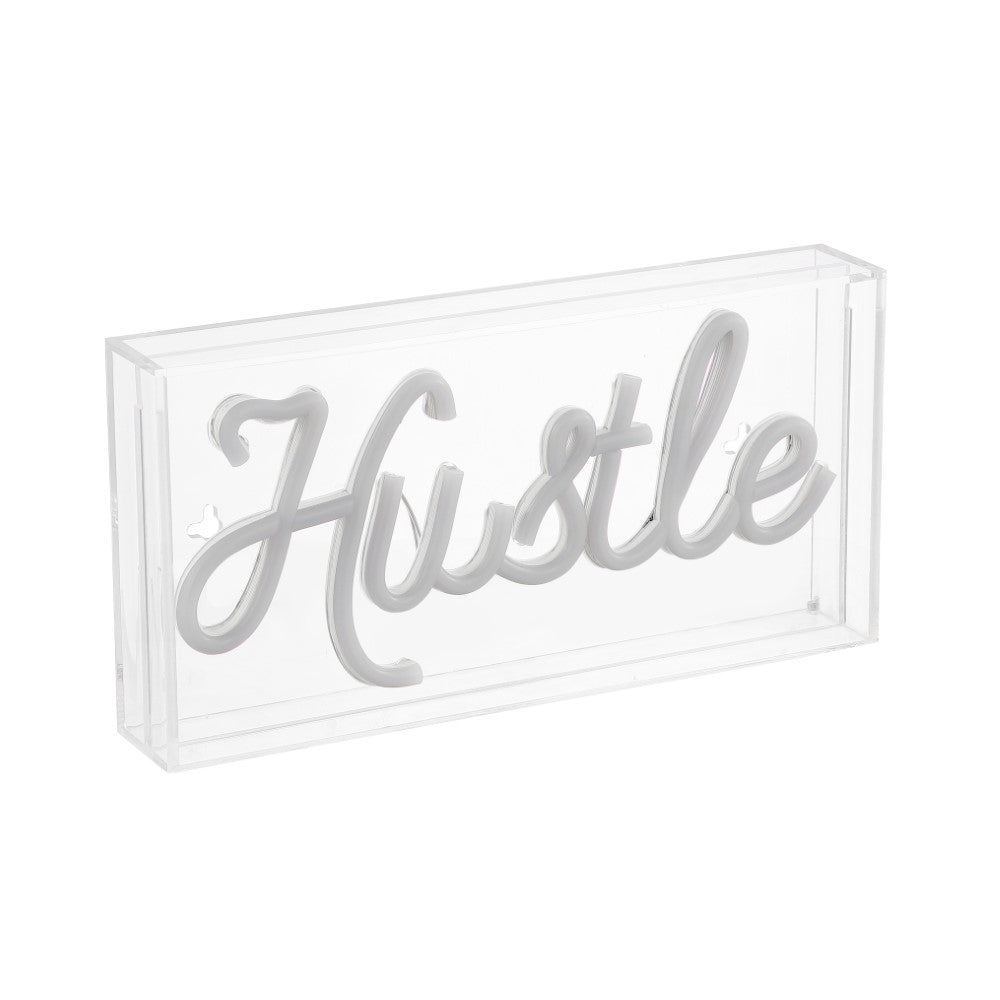 American Hustle Contemporary Glam Acrylic Box USB Operated LED Neon Light
