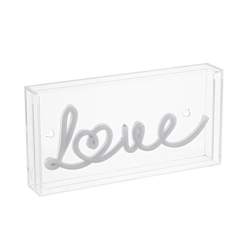 Decor Love Contemporary Glam Acrylic Box USB Operated LED Neon Light