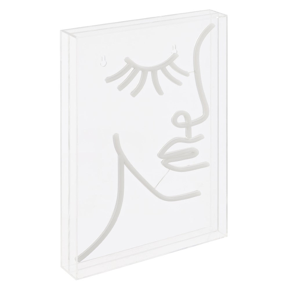 ETA Half-Face Contemporary Glam Acrylic Box USB Operated LED Neon Light