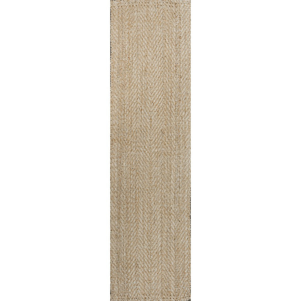 Lolland Hand Woven Herringbone Chunky Jute Area Rug