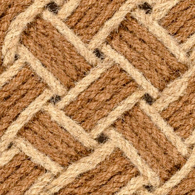 Ocean Classic Coastal Scalloped Basketweave Indoor/Outdoor Coir Mat