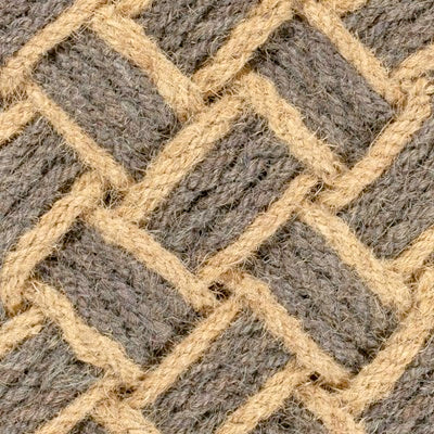 Ocean Classic Coastal Scalloped Basketweave Indoor/Outdoor Coir Mat
