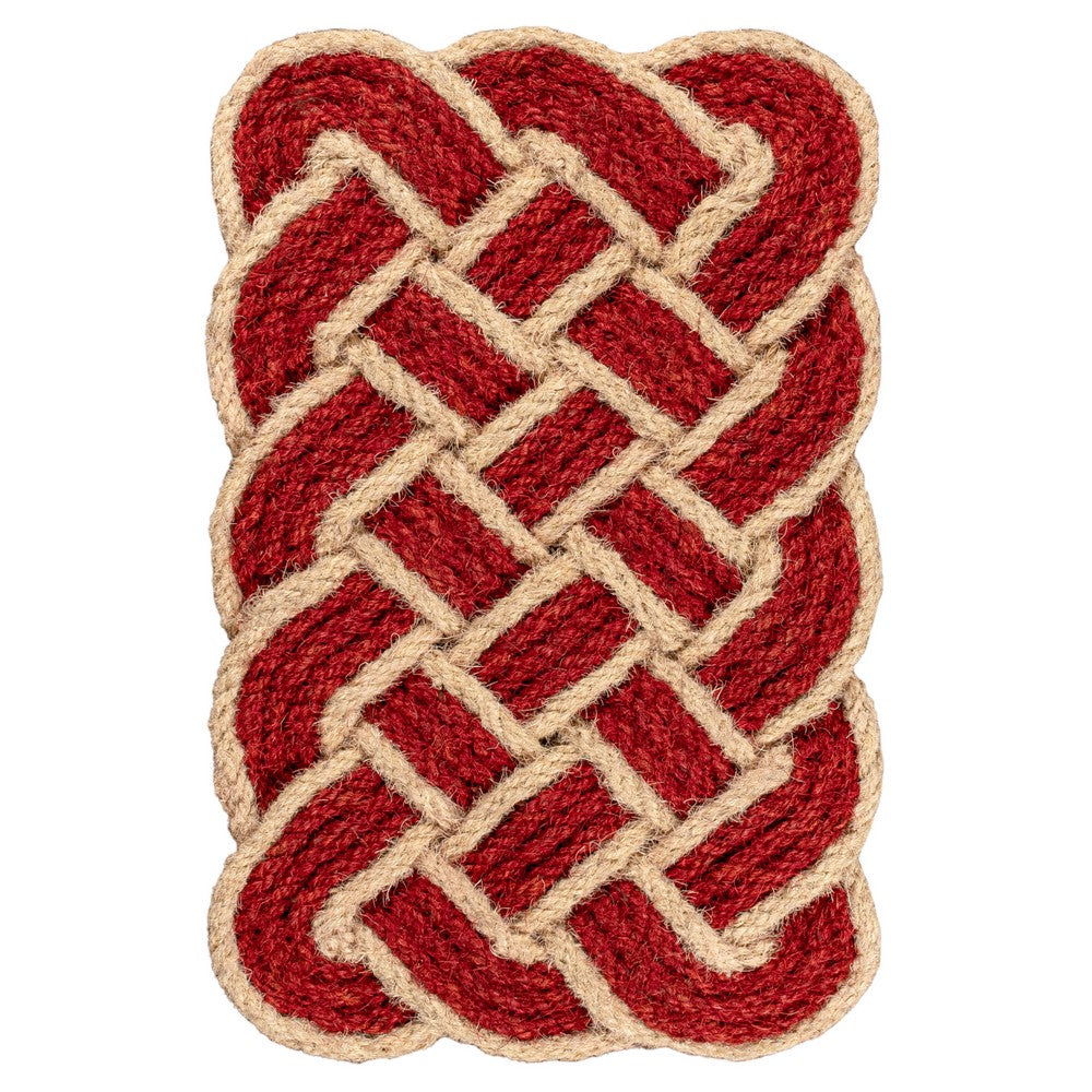Ocean Classic Coastal Scalloped Basketweave Indoor/Outdoor Coir Mat