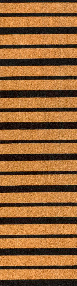 Arlina Modern Classic Ticking Stripe Coir Area Rug