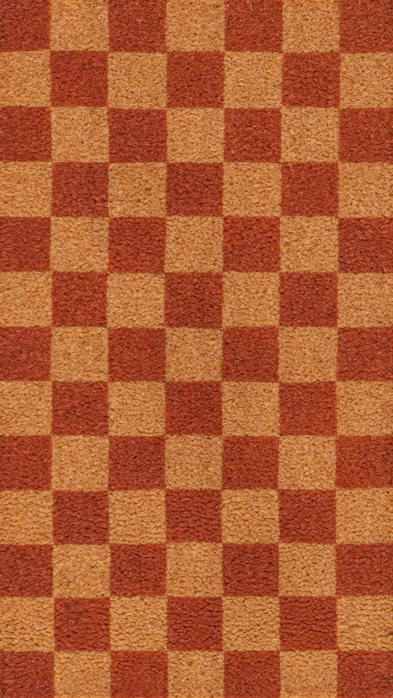 Winters Classic Farmhouse Checkered Coir Area Rug