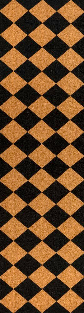 Drake Modern Classic Diamond-patterned Coir Area Rug