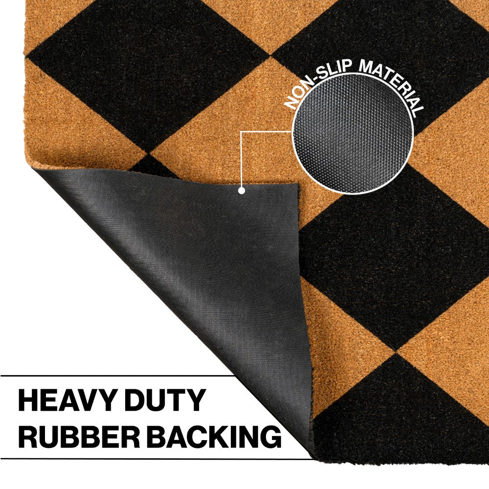 Drake Modern Classic Diamond-patterned Coir Area Rug