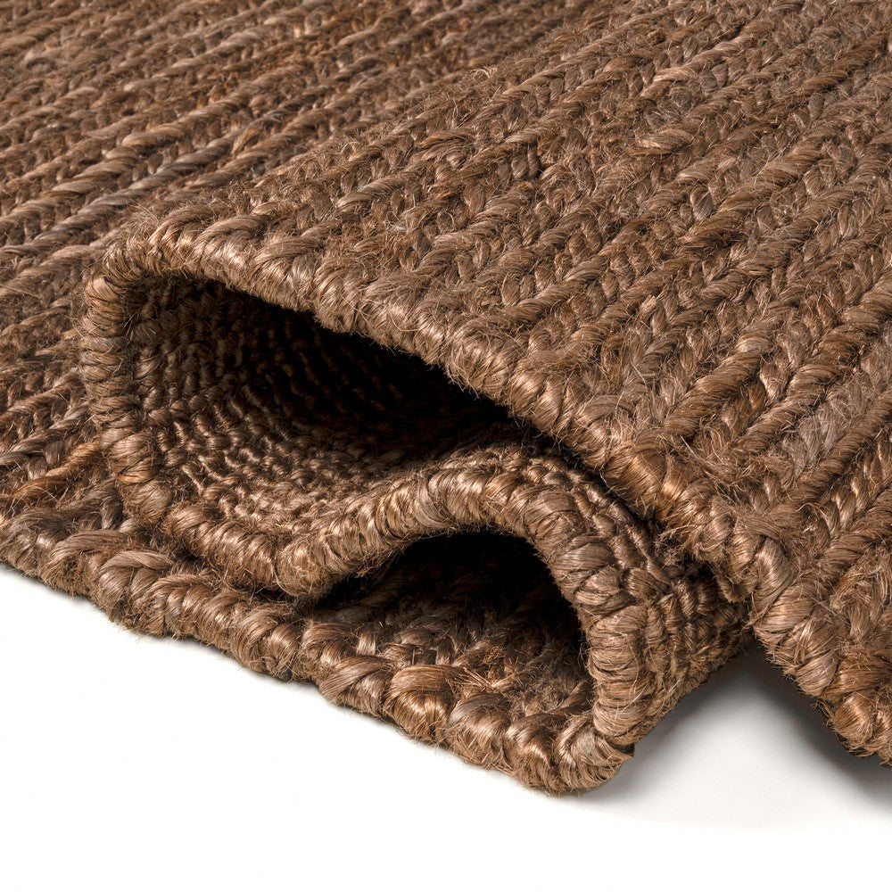 Kasv Rustic Farmhouse Woven Jute Solid Area Rug