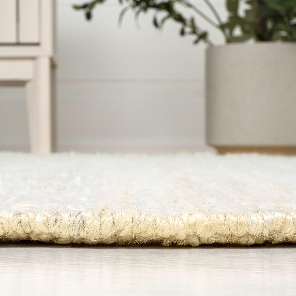 Kasv Rustic Farmhouse Woven Jute Solid Area Rug