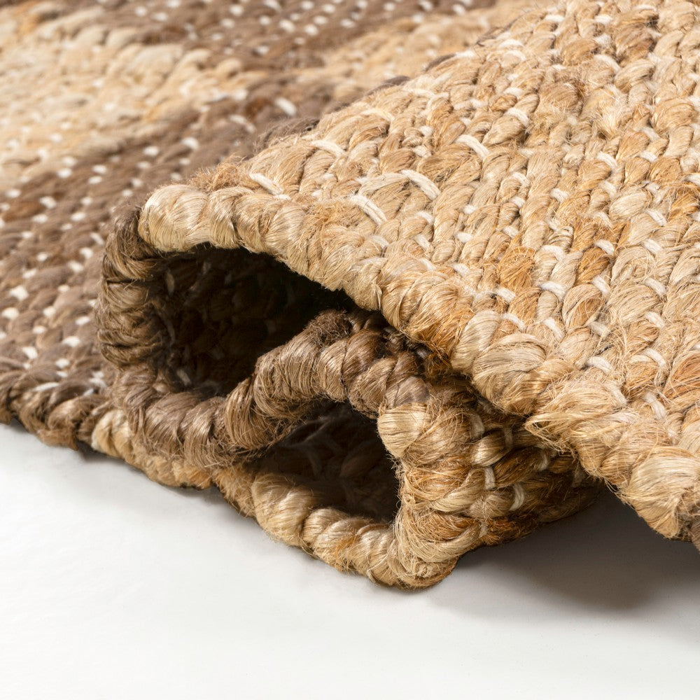 Rudra Modern Farmhouse Woven Jute Checkerboard Area Rug