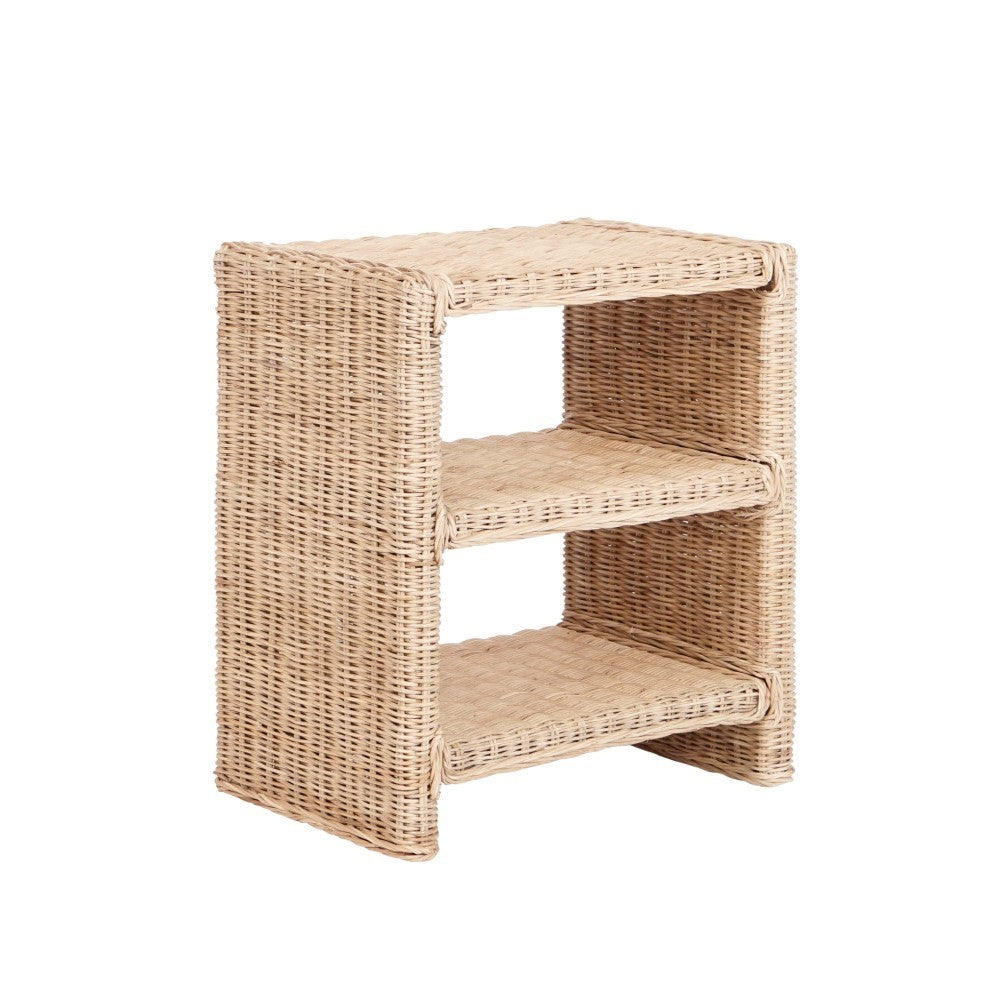 Martin Coastal Bohemian Rattan/Wood 3 Tier End Table