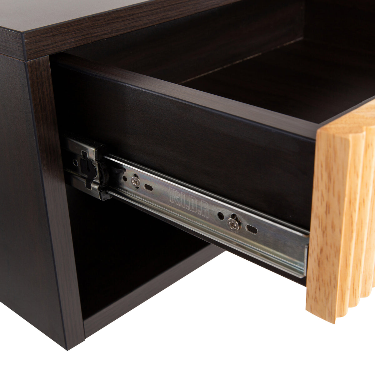 Cepee 15.71" Classic Contemporary Floating Wall Mounted Nightstand with Soft-Close Tambour Drawer and Cable Hole