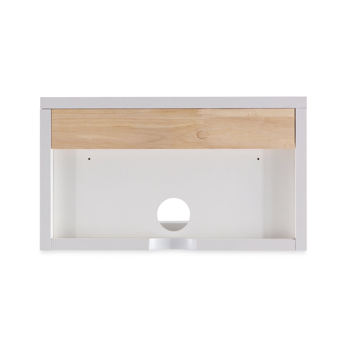 Cepee 15.71" Classic Contemporary Floating Wall Mounted Nightstand with Soft-Close Tambour Drawer and Cable Hole