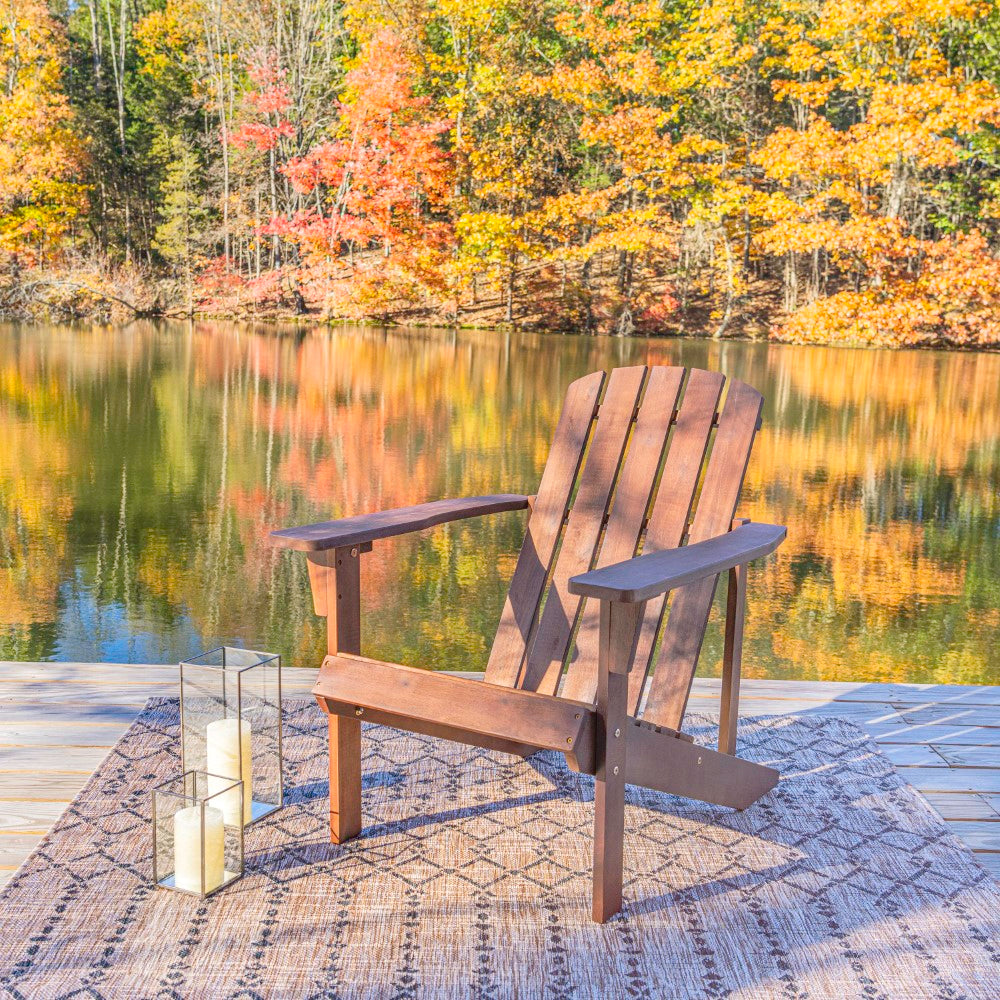 Swami Outdoor Patio Acacia Wood Adirondack Chair