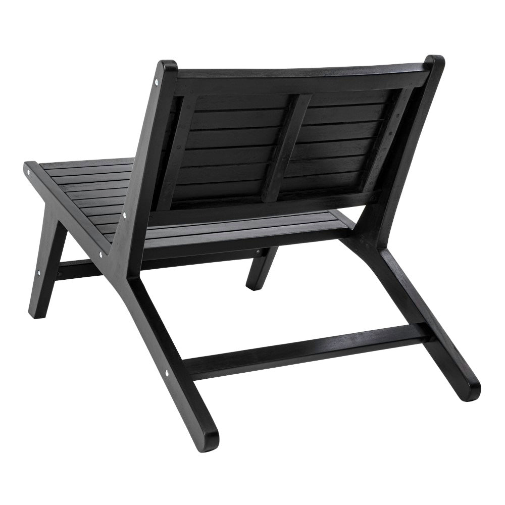 Pace Mid-Century Modern Wood Armless Outdoor Patio Chair