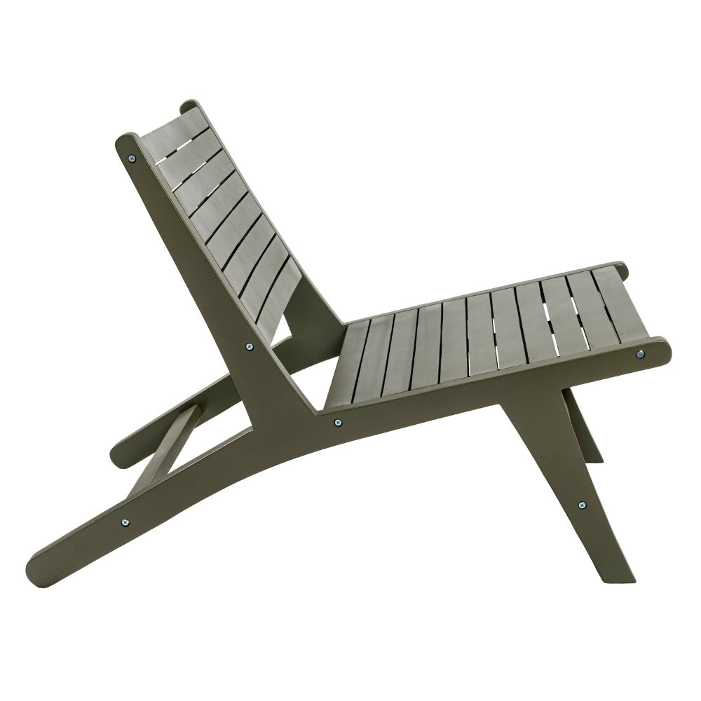 Pace Mid-Century Modern Wood Armless Outdoor Patio Chair