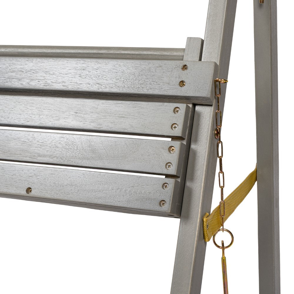 Hollis 26.5"W x 22"D x 36"H 3-Tier Acacia Wood Indoor/Outdoor Foldable Compact Freestanding Ladder Plant Stand Display Rack Shelf