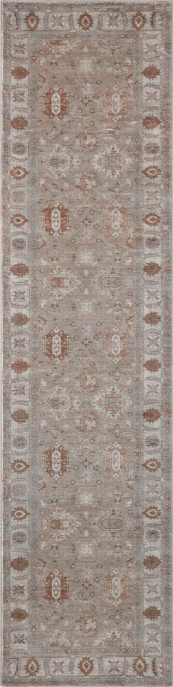 Maplecrest Oushak Style Distressed Border Non-slip Machine-washable Area Rug