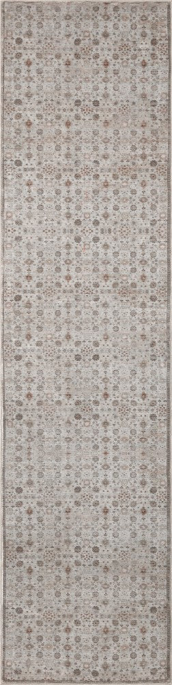 Pinehollow Distressed All-over Floral Border Non-slip Machine-washable Area Rug