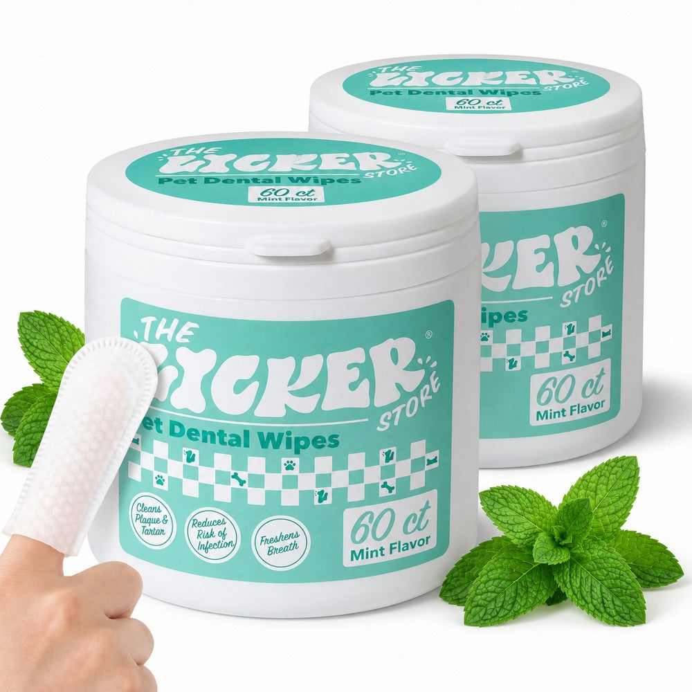 Whiskli Dog Dental Finger Hypoallergenic Wipes with Extracts of Aloe Vera Leaf, Coconut Oil, Honey
