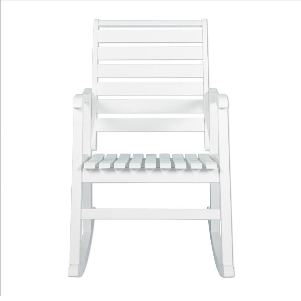 Winado Slat-Back Outdoor Rocking Chair