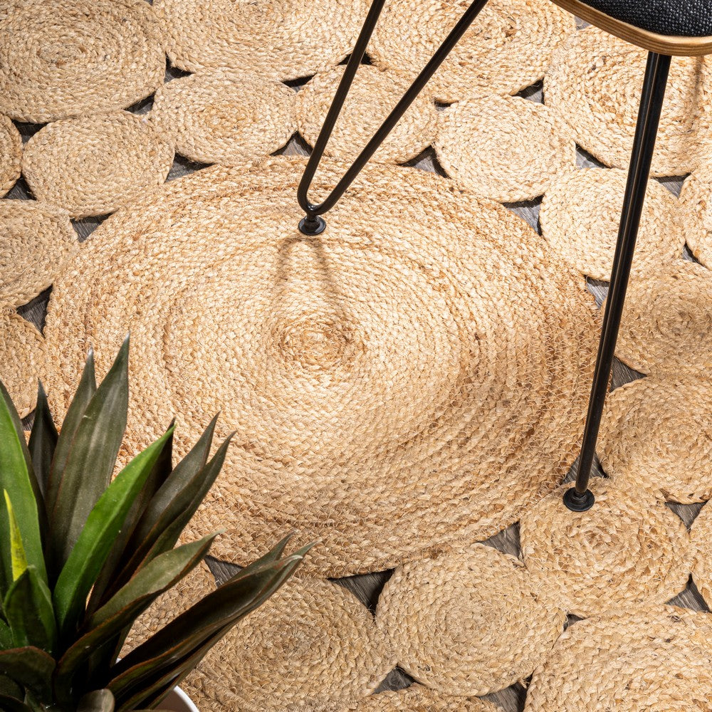 Gare Cassia Natural Jute Boho Area Rug