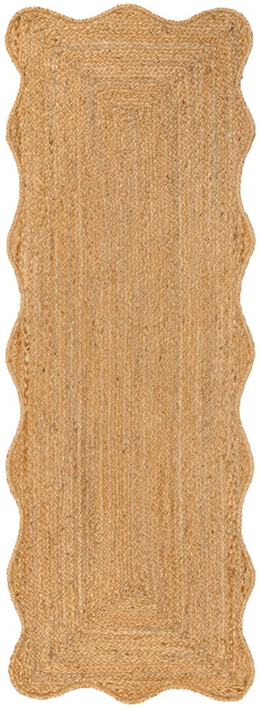 Elvoria Cottage Scallop Edge Jute Area Rug