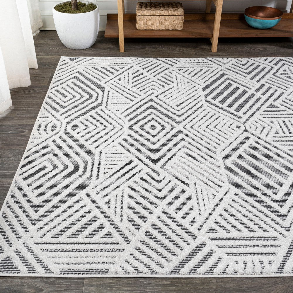 Viseu Jordan High-Low Pile Art Indoor/Outdoor Area Rug