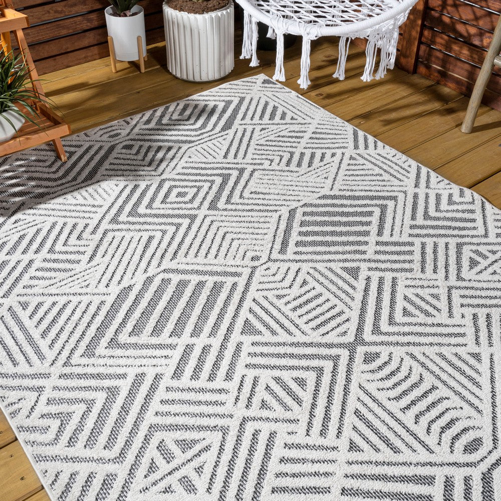 Viseu Jordan High-Low Pile Art Indoor/Outdoor Area Rug
