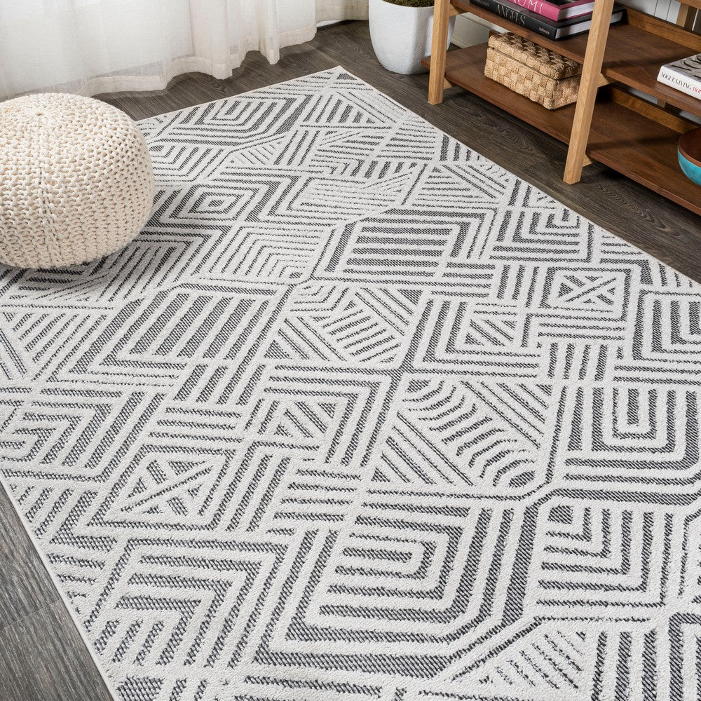 Viseu Jordan High-Low Pile Art Indoor/Outdoor Area Rug