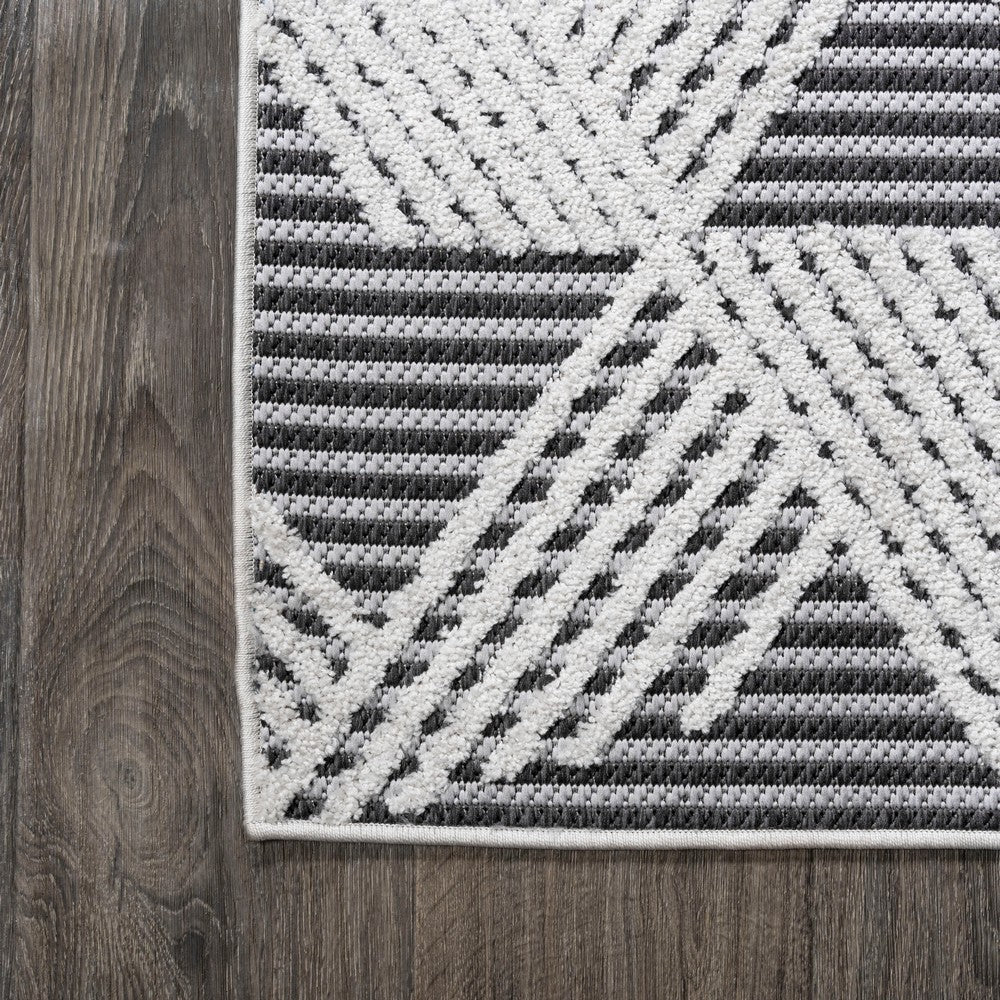 Tavira Jazz High-Low Pile Art Indoor/Outdoor Area Rug