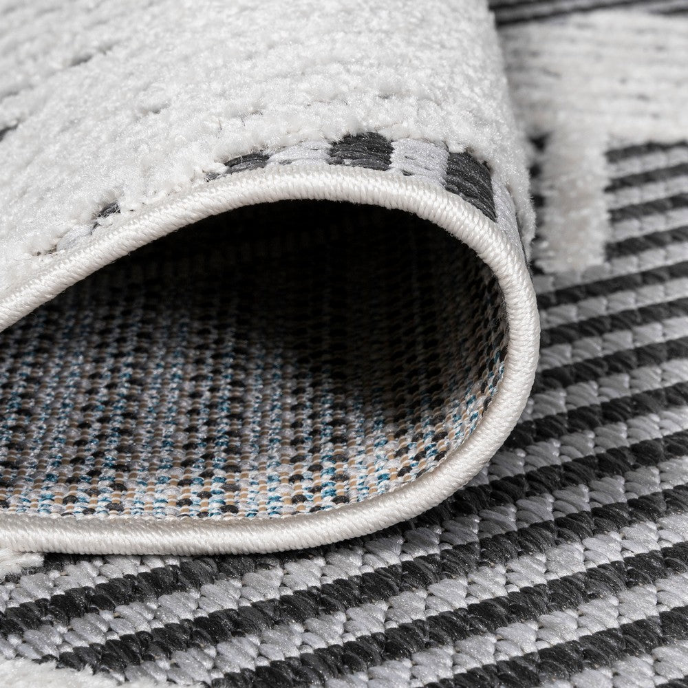 Tavira Jazz High-Low Pile Art Indoor/Outdoor Area Rug