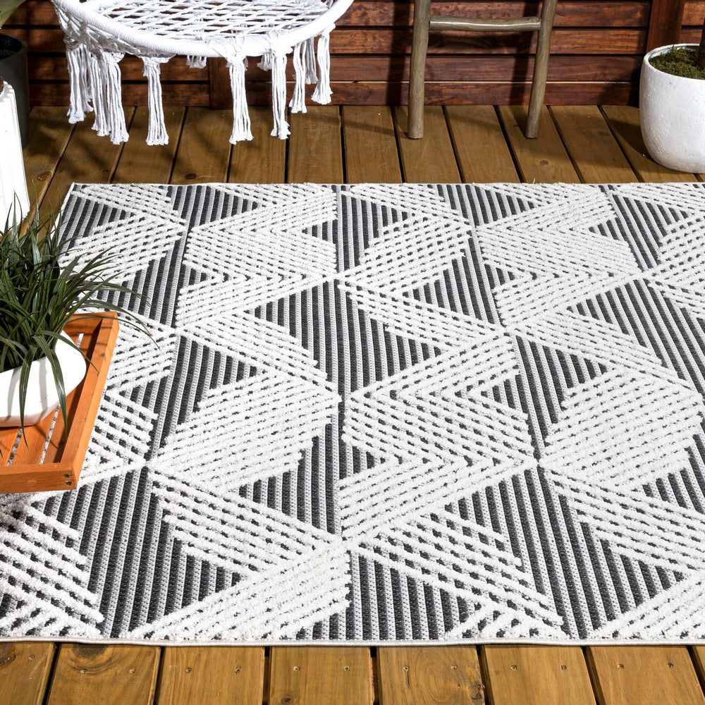 Tavira Jazz High-Low Pile Art Indoor/Outdoor Area Rug