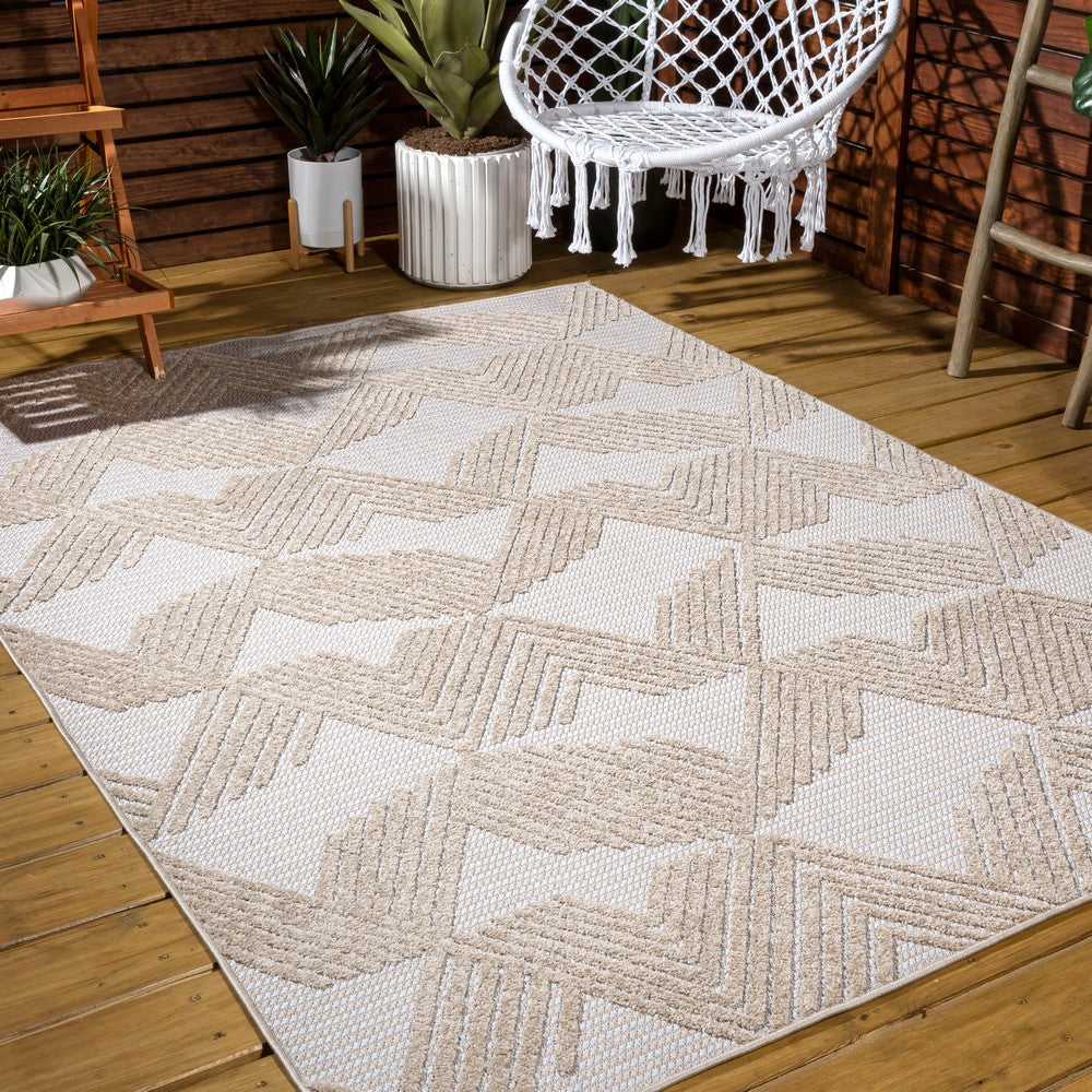 Tavira Jazz High-Low Pile Art Indoor/Outdoor Area Rug