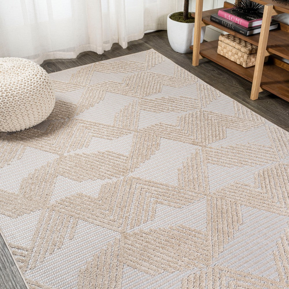 Tavira Jazz High-Low Pile Art Indoor/Outdoor Area Rug