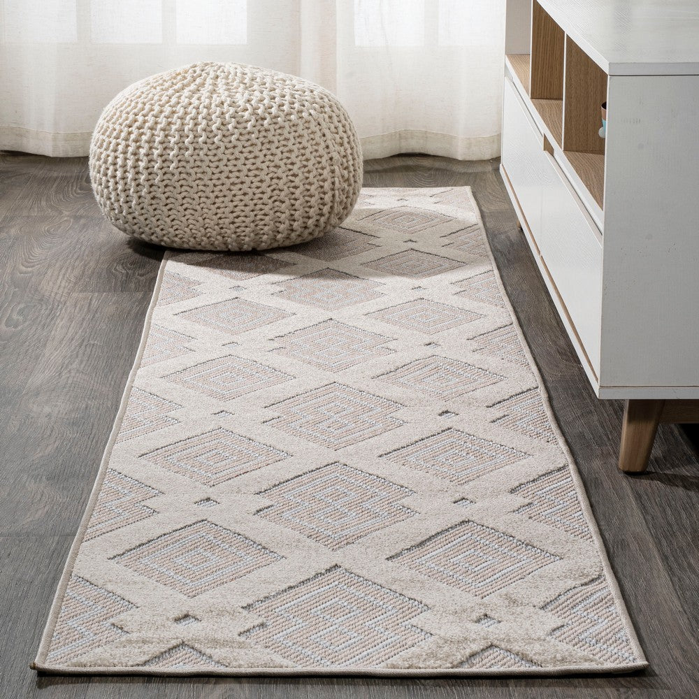 Porto Duwun High-Low Pile Ogee Indoor/Outdoor Area Rug