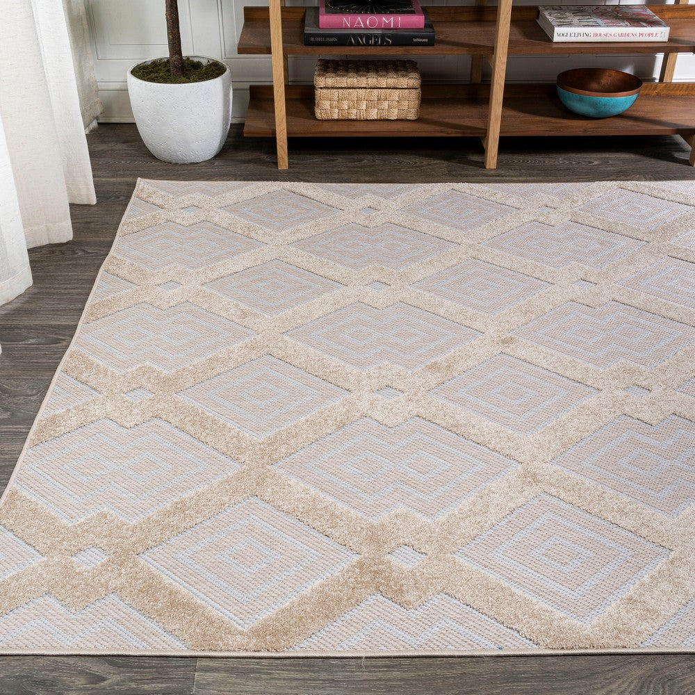 Porto Duwun High-Low Pile Ogee Indoor/Outdoor Area Rug
