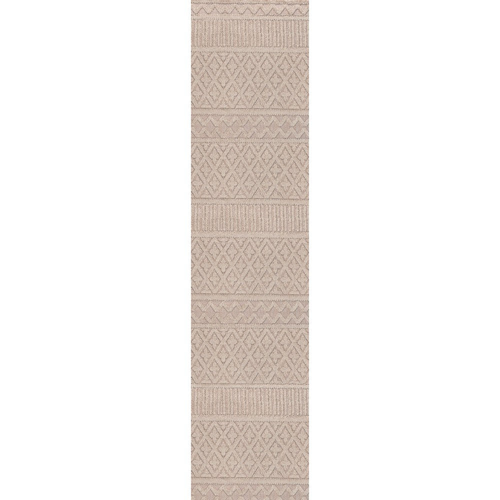 chevron High-Low Modern Trellis Geometric Indoor/Outdoor Area Rug