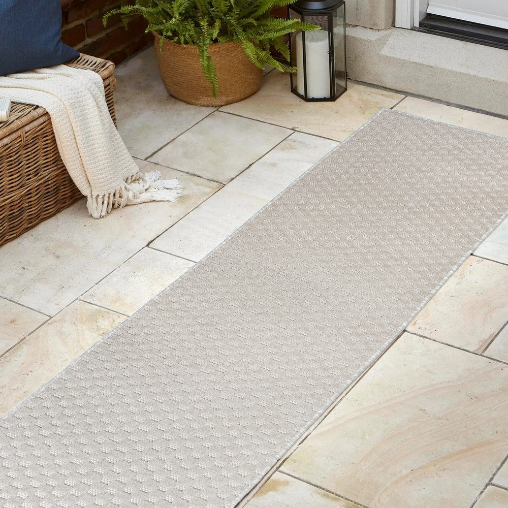 Tartan High-Low Modern Minimalist Checkered Monotone Indoor/Outdoor Area Rug