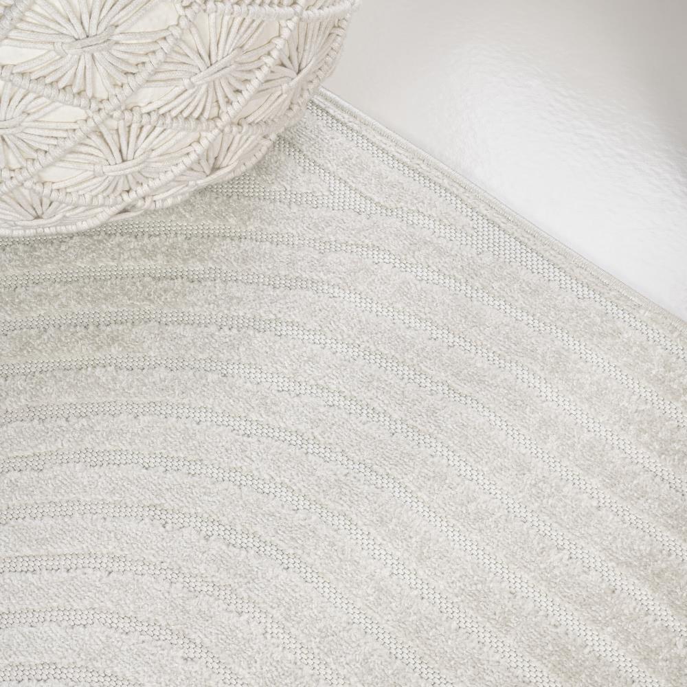 Sophia High-Low MidCentury Modern Arch Stripe Two-Tone Indoor/Outdoor Area Rug