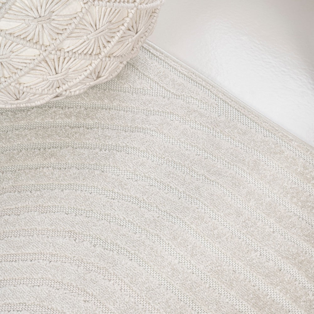 Sophia High-Low MidCentury Modern Arch Stripe Two-Tone Indoor/Outdoor Area Rug