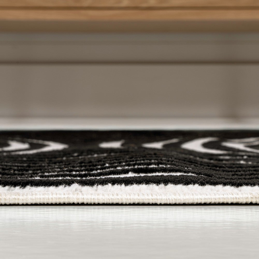 Sophia High-Low MidCentury Modern Arch Stripe Two-Tone Indoor/Outdoor Area Rug
