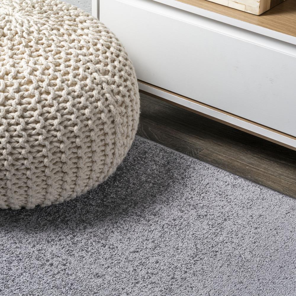 Trivor Haze Solid Low-Pile Area Rug Gray