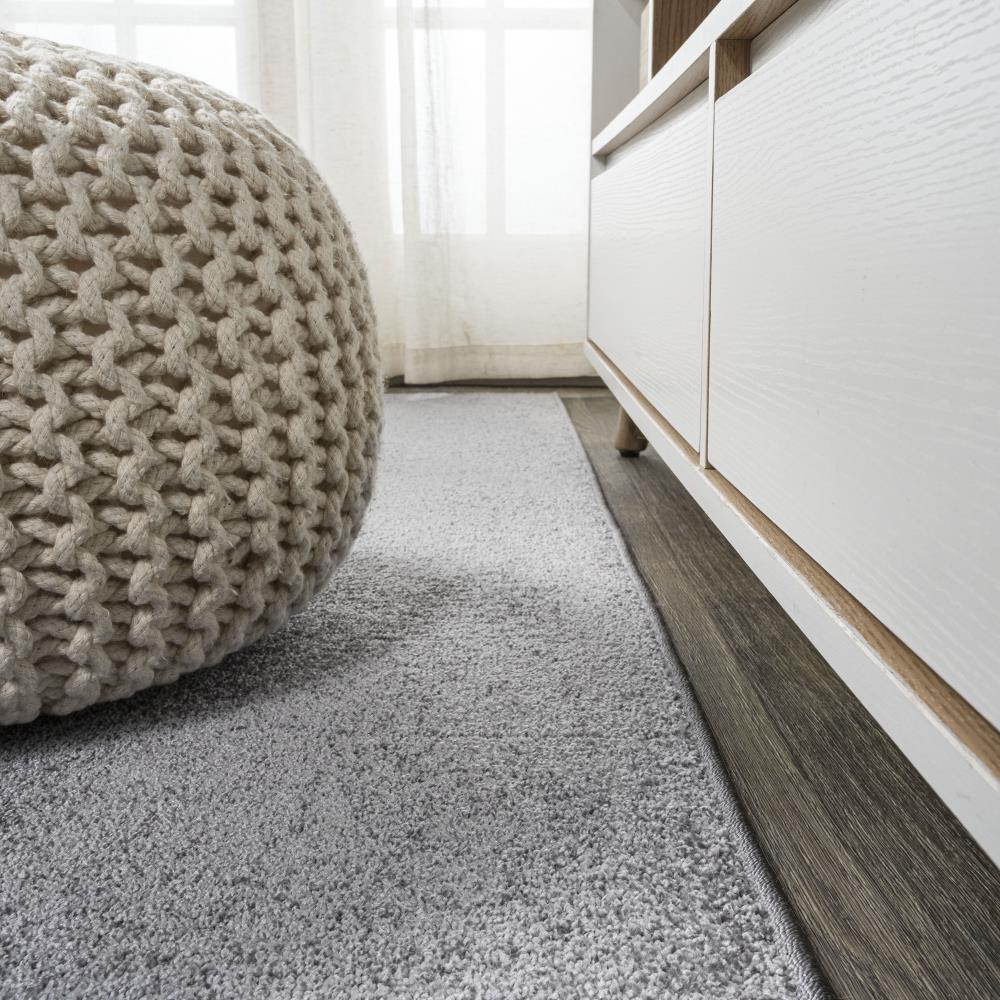 Trivor Haze Solid Low-Pile Area Rug Gray