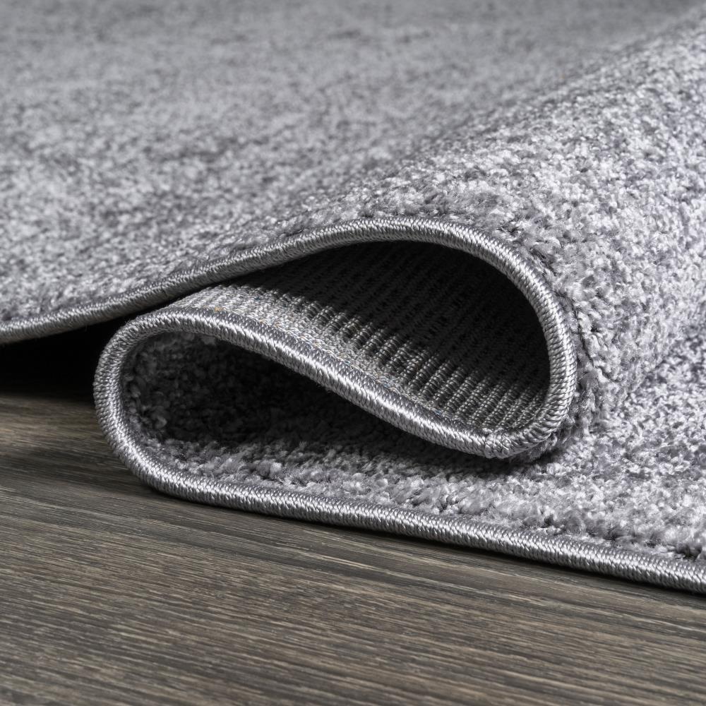 Trivor Haze Solid Low-Pile Area Rug Gray
