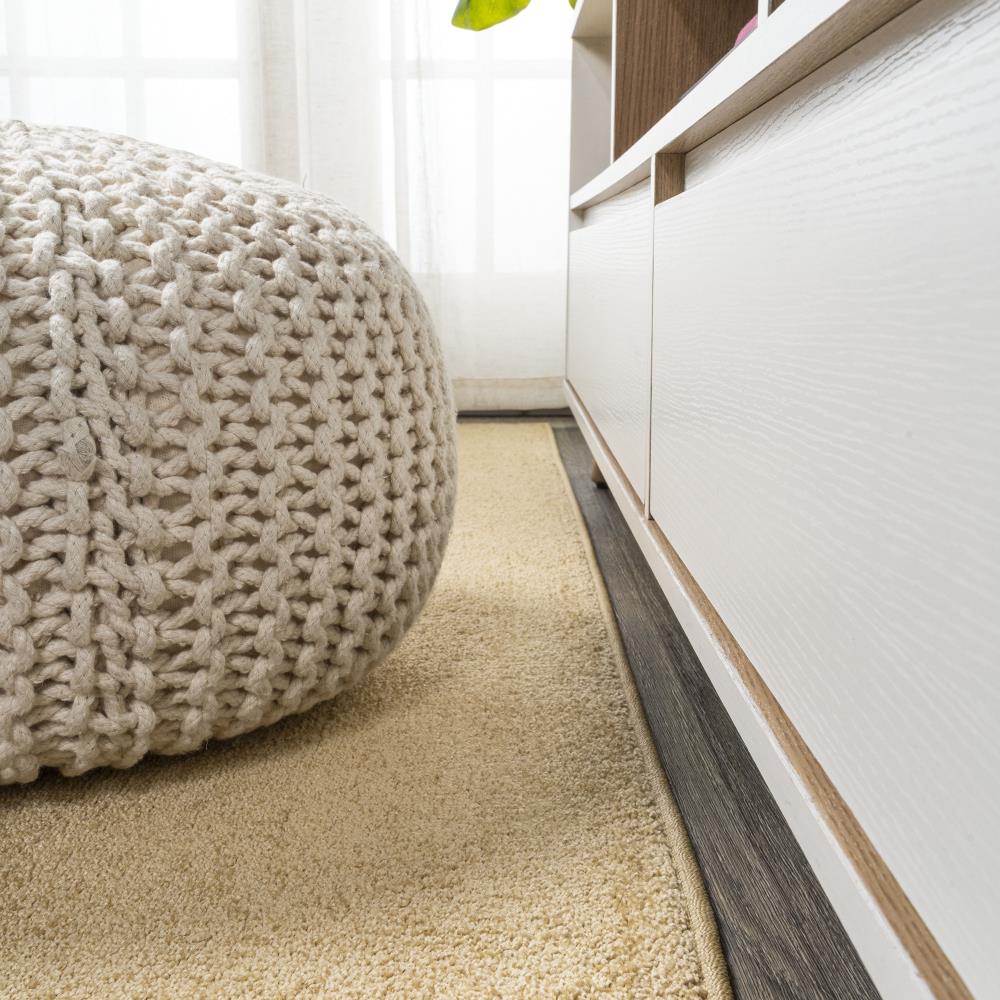 Trivor Haze Solid Low-Pile Area Rug Mustard