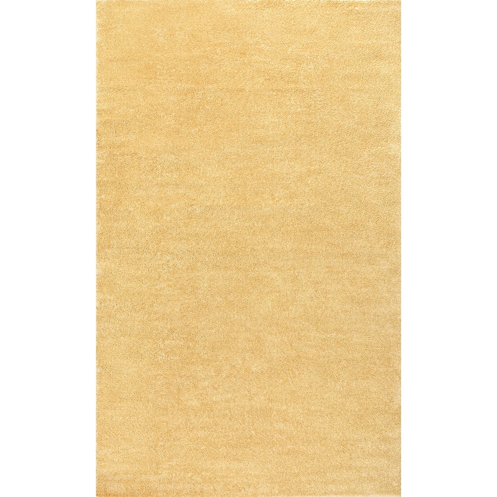 Trivor Haze Solid Low-Pile Area Rug Mustard