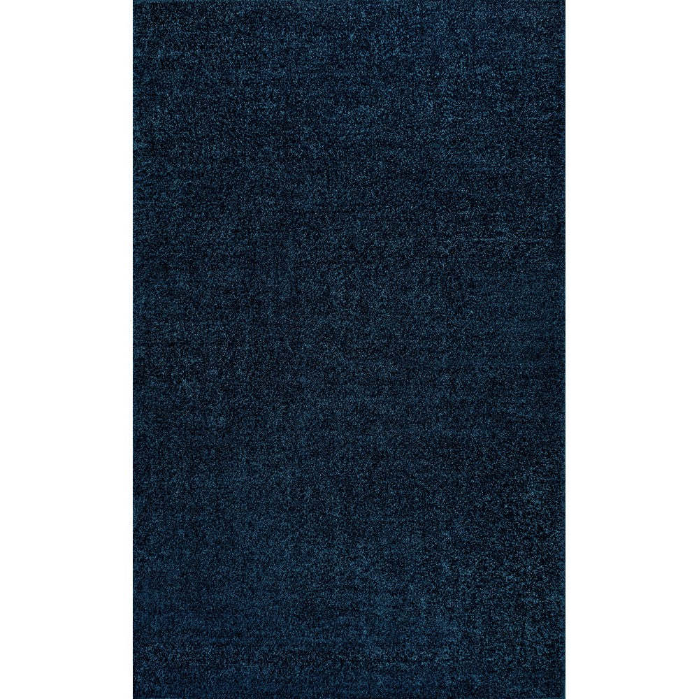 Trivor Haze Solid Low-Pile Area Rug Navy